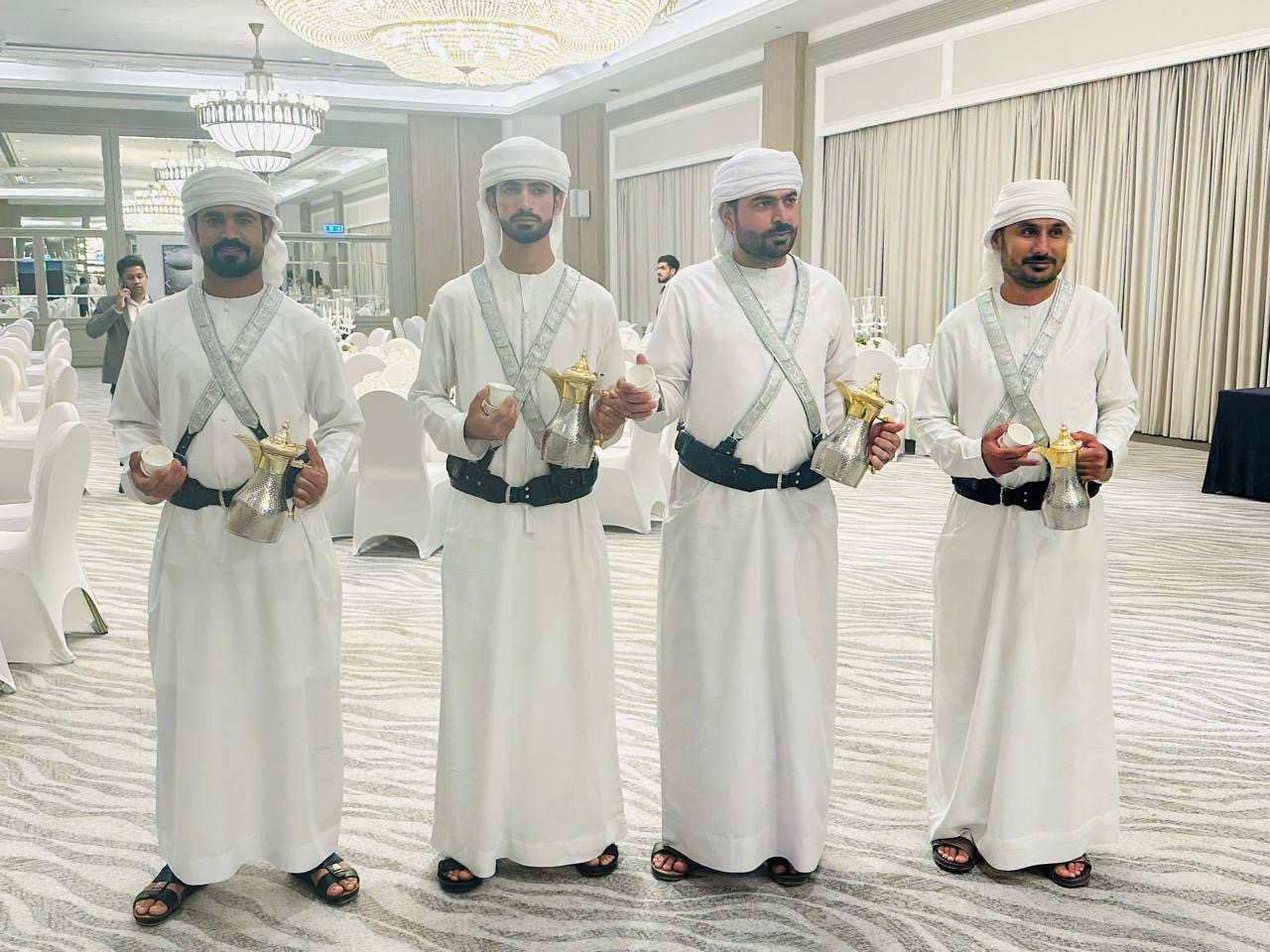 Traditional gahwa hospitality team
