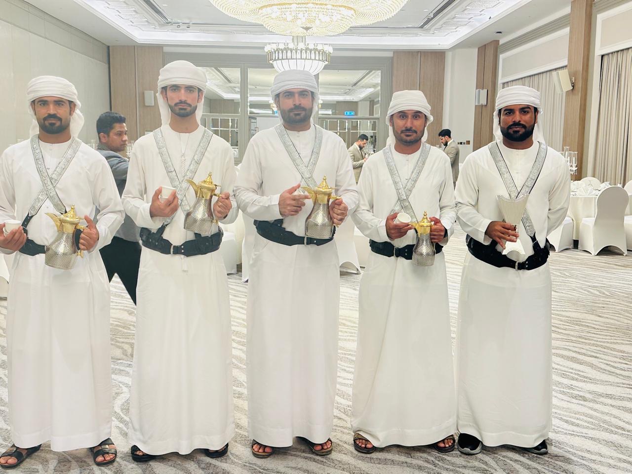 Traditional gahwa hospitality team